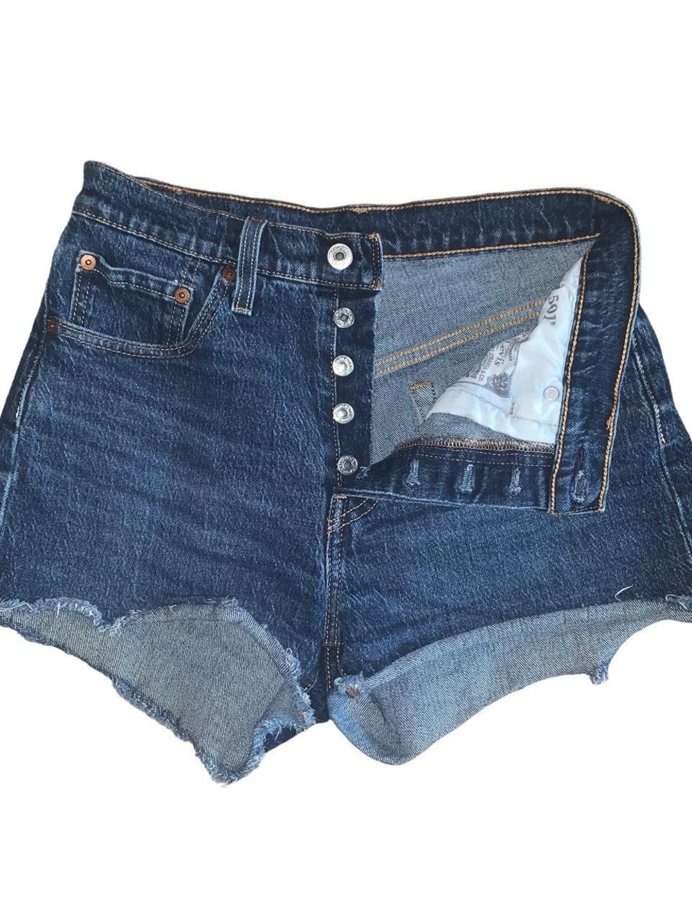 Dark Blue Levis 501 Shorts